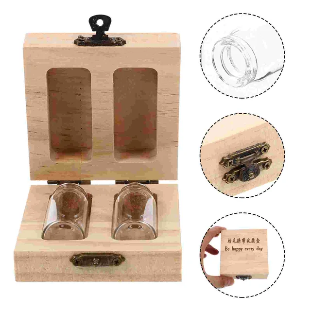 Lanugo Umbilical Cord Preservation Teeth Storage Bottle Souvenir Box Fetal Hair Wooden