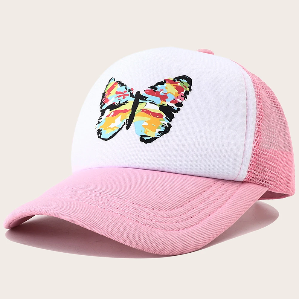 

Baseball Cap Butterfly Women Summer Beach Accessory Sun Protection Mesh Breathable Hiphop Dad Hat Outdoor Hiking Sports