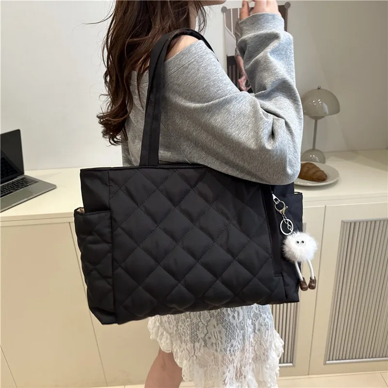 Rectangular Large Capacity Single Shoulder Bag for Commuting To Work Korean Style Women's Tote Bag Lightweight Casual Handbag