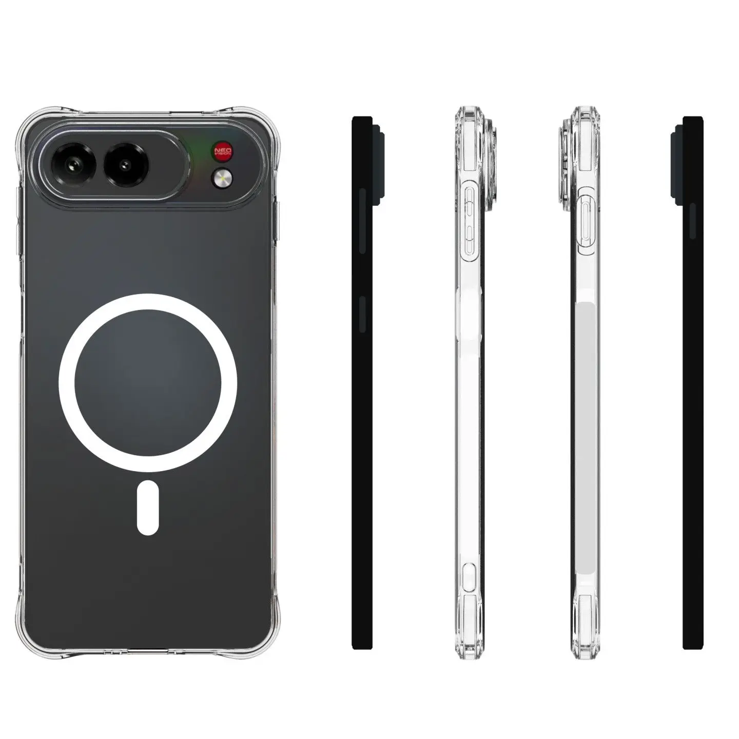 MagSafe-Compatible High-Transparency Drop-Proof TPU Case