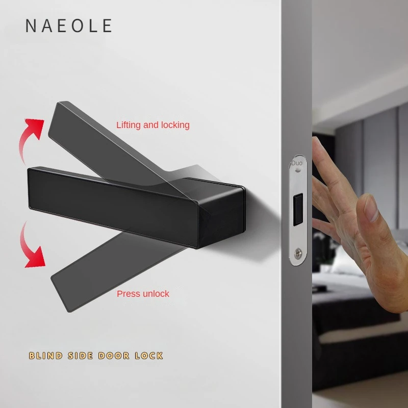 Fechadura da Porta Oculta de Face Única Liga de Zinco Alça Ecológica Silenciosa Pull-up Acessórios de Hardware