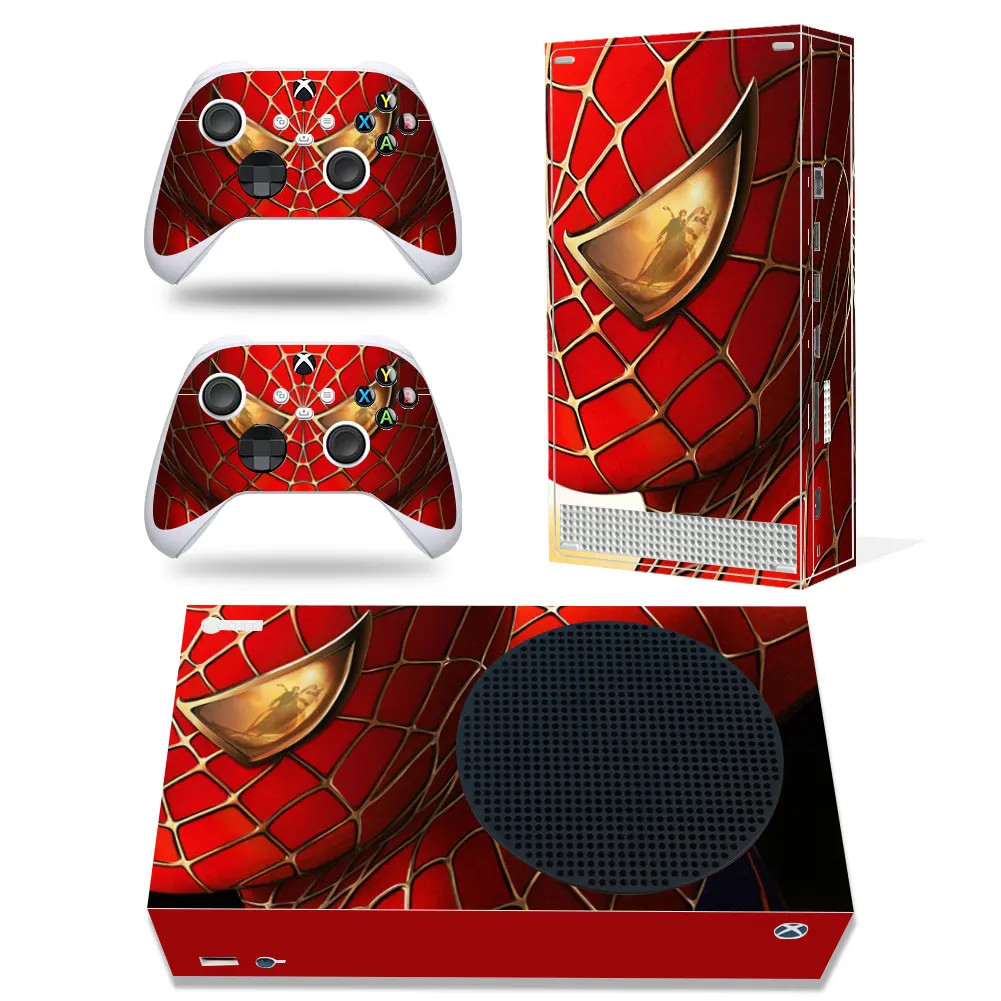 Marvel Iron Man Spiderman Skin Sticker Decal Cover for Xbox Series S Console and 2 Controllers Xbox Series S Skin Sticker Vinyl 