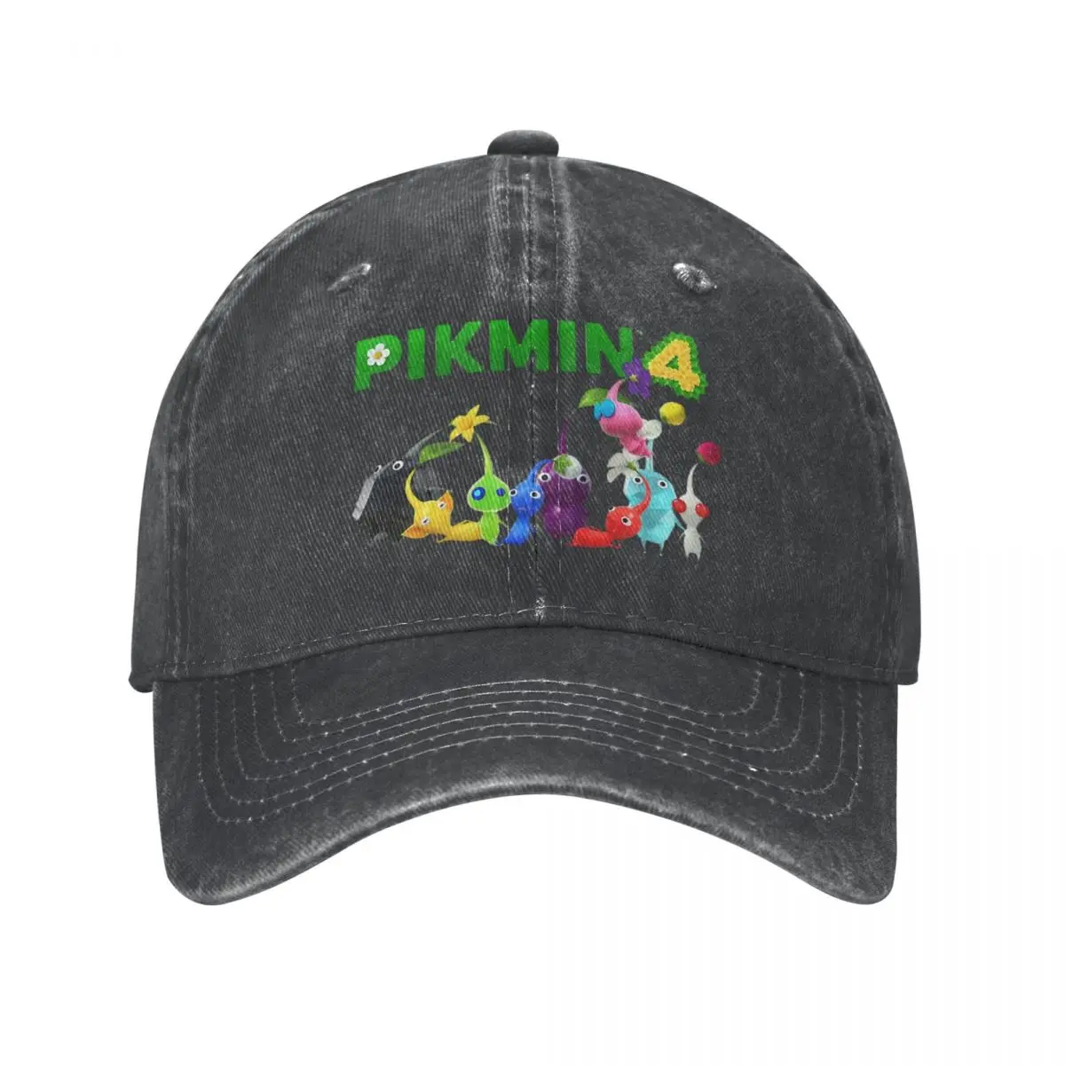 Pikmin 4 Cappelli Da Camionista Merce Vintage Invecchiato Lavato Kawaii Pikmin Papà Cappello Casquette Per Uomo Donna Regolabile