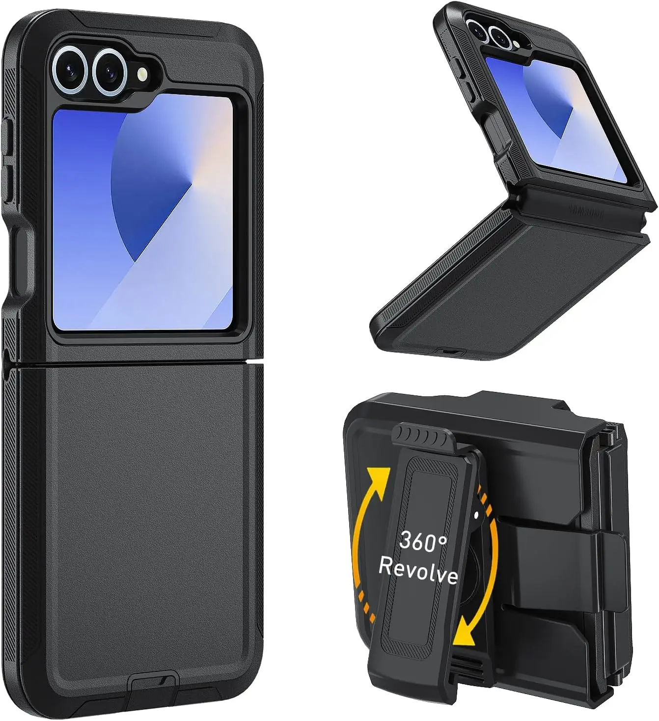Durable Matte Heavy Duty Phone Case with Clip - Shockproof Military Grade Protection