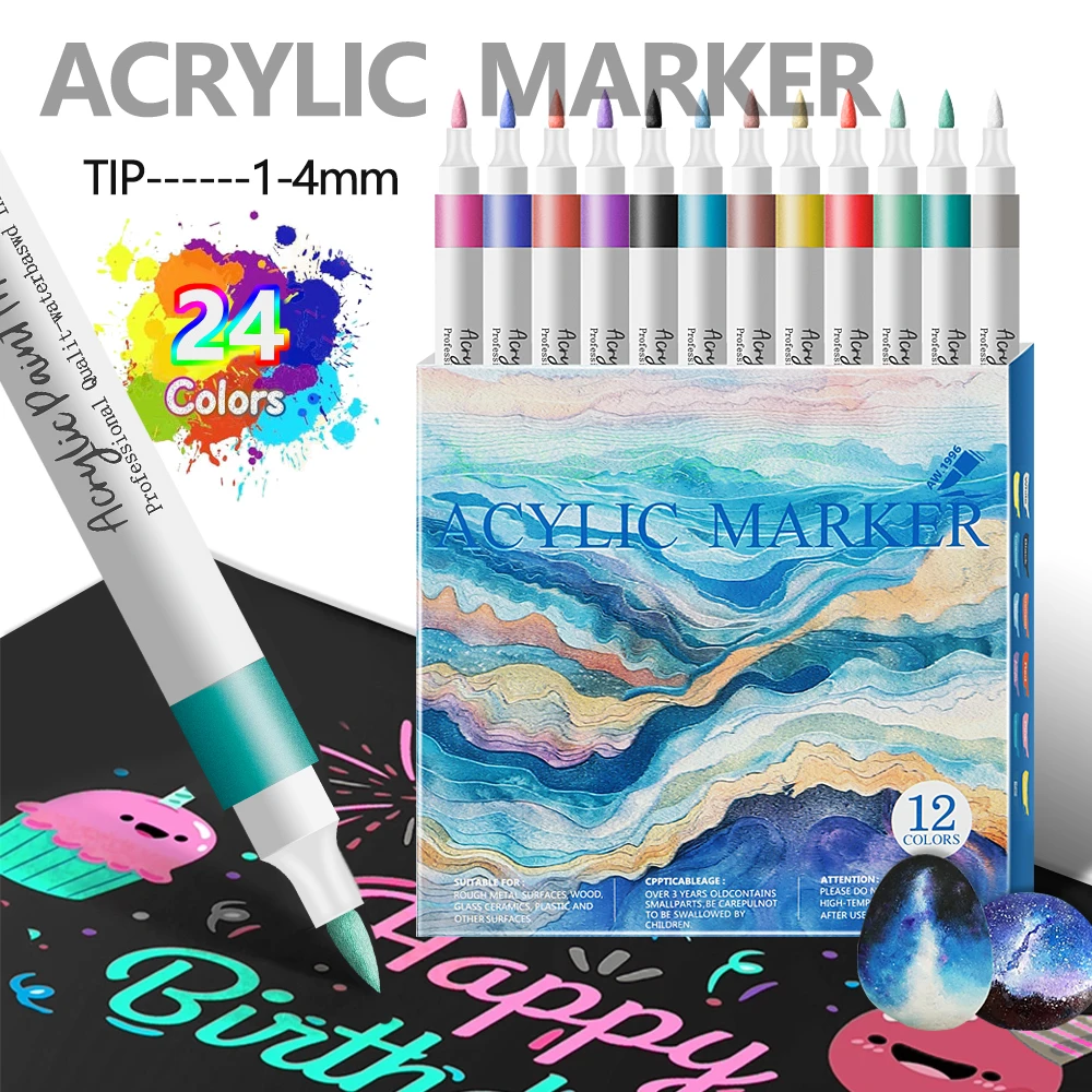 Soft-Tip Acrylic Marker Pen Set 2