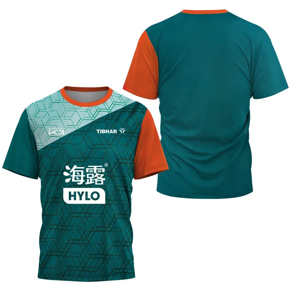 Men's Table Tennis T-Shirt 2025 Singapore Felix Lebrun League Clothing Quick Drying Breathable Short Sleeve