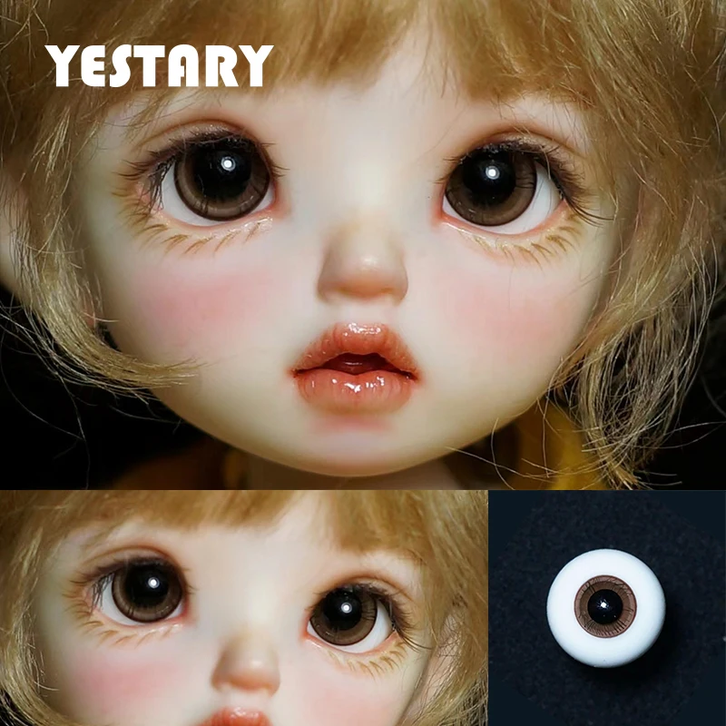 

YESTARY BJD Doll Accessories Eyes For Toys Brown Pupils Eyeballs 12MM 14MM 16MM Handmade Ceramic Iris Eye For 1/3 1/4 1/6 Dolls