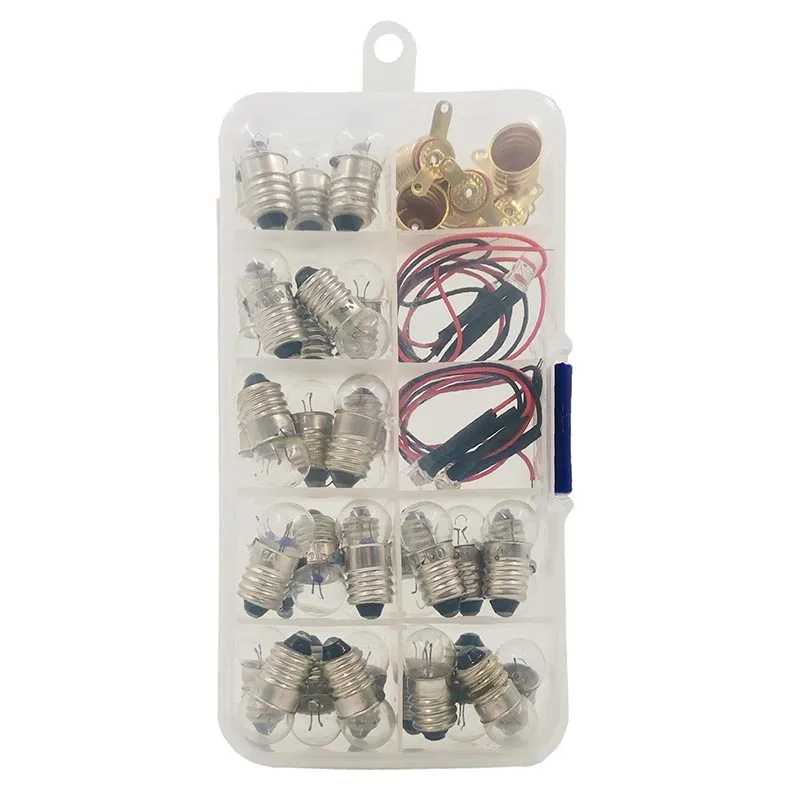 

Mixed Light Beads Box 35PCS Lamps and 4PCS Diode and 5PCS Light Holder 1.5V 2.5V 4.5V 6V 12V