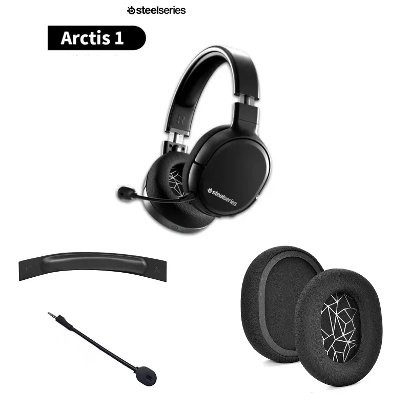 Replacement Original Ear Cushion Earmuff headband cushion microphone Suitable for SteelSeries Arctis 1 Gaming Headphones .