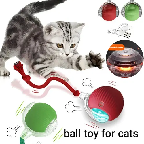 New Cat Interactive Ball Toy,Automatic Rolling Cat Ball Rechargeable,Smart Kitten Interactive Toy,Intelligent Balls Toy for Cat - Image 4