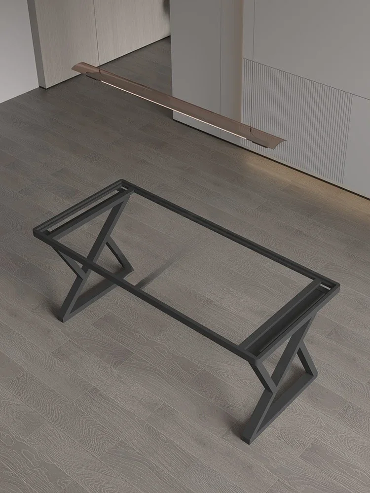 

Nordic metal table leg bracket with embedded ceramic tile support legs, marble leg frame, rock board dining