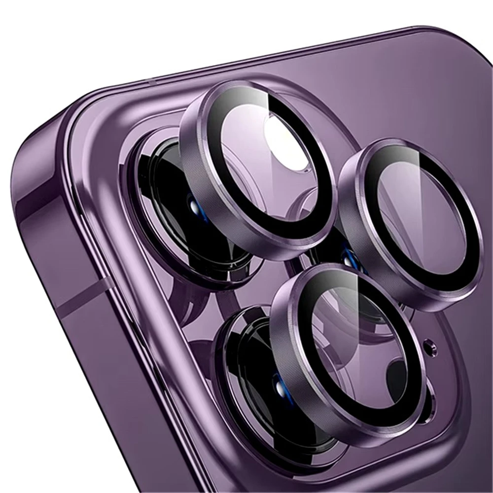Premium Metal Camera Lens Protector with Tempered Glass Film