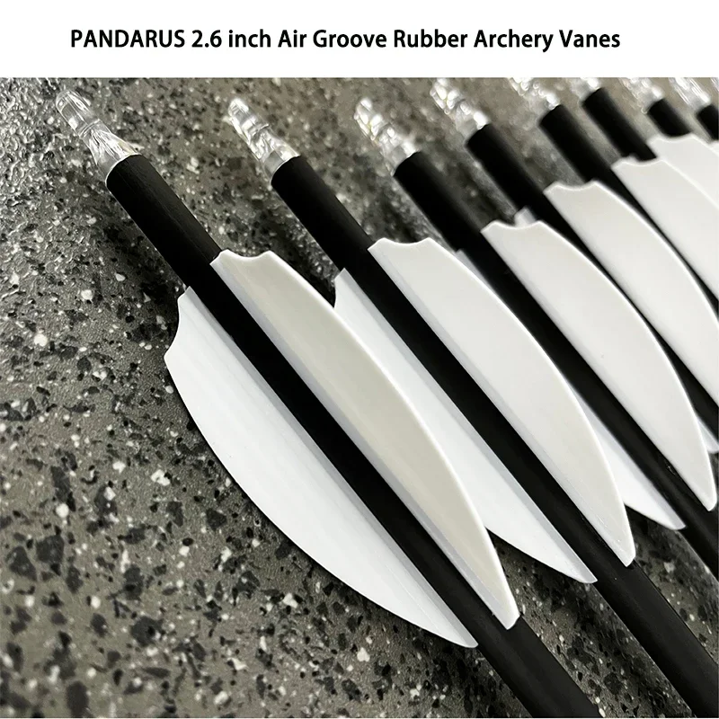 

24/50 pcs PANDARUS 2.6Inch Air Groove Vanes Rubber Vanes Used For Bow And Arrow Shooting Accessories