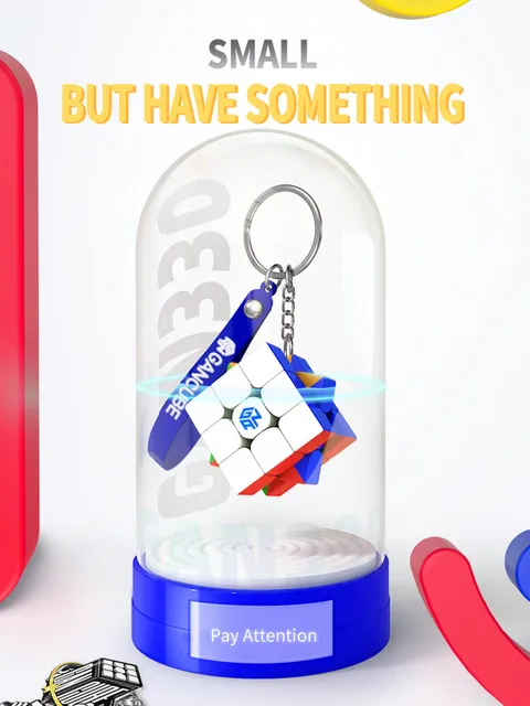 GAN 330 Keychain Cube 3x3x3 gan330 Mini Speedcube Stickerless 3x3 Speed Cube Professional Magic Cube Puzzle Toys 2