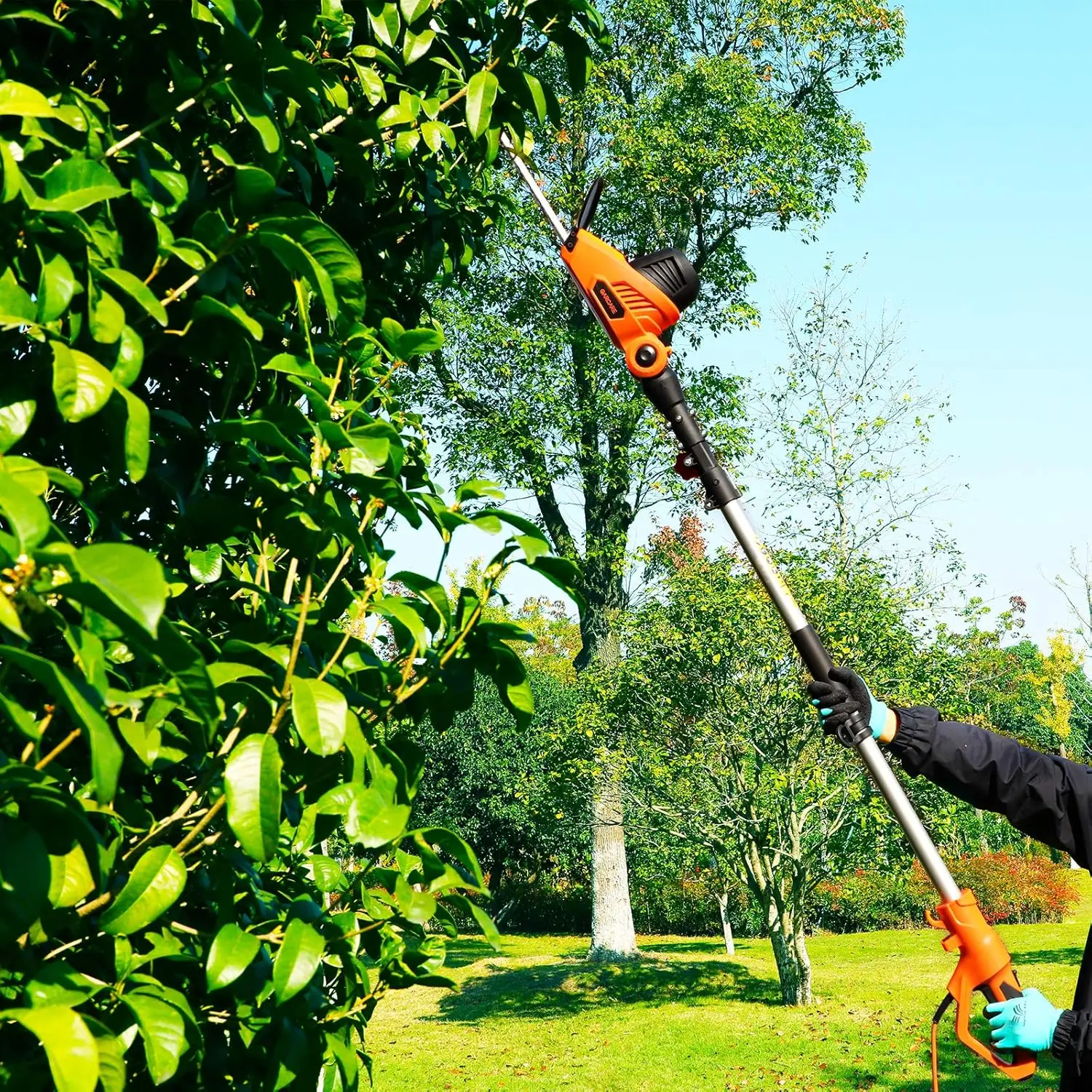 Electric Hedge Trimmers, Corded 4.8A Pole Hedge Trimmer with 18 inch Laser Cut Blade