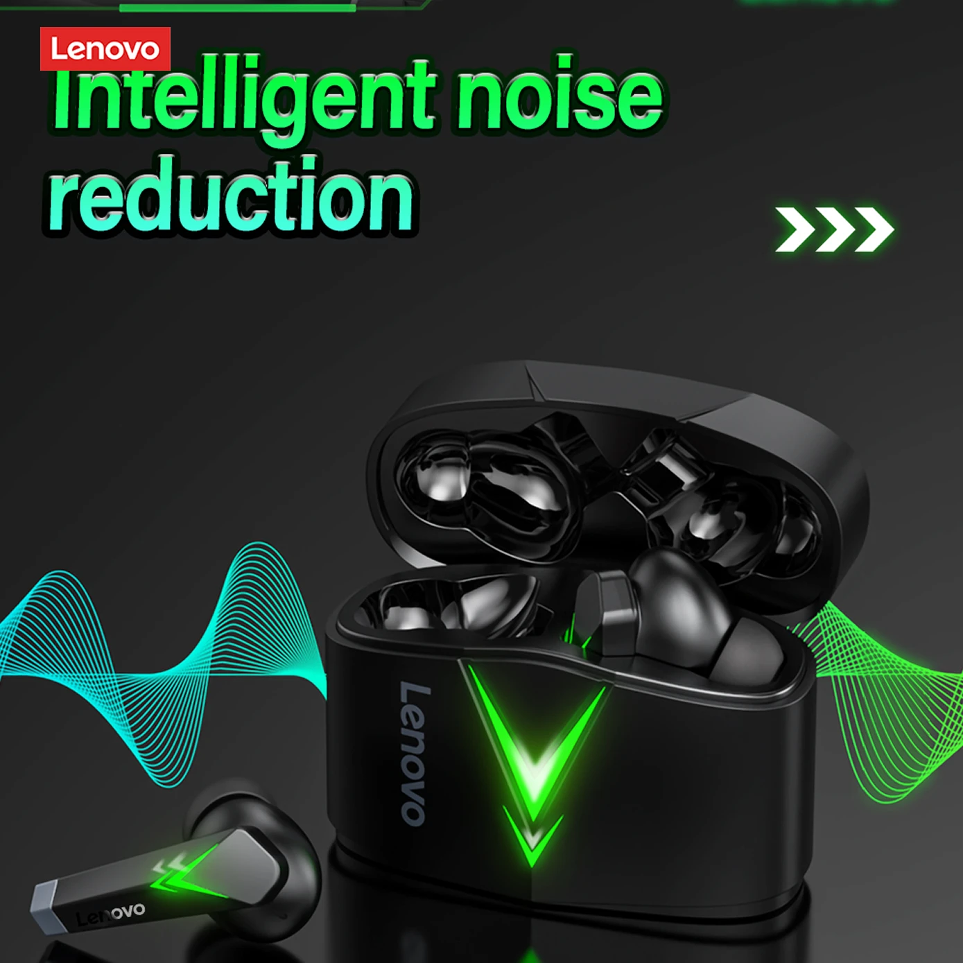 Lenovo LP6 TWS Gaming Earphones Wireless Bluetooth Headset HIFI Low Latency Earbuds Noise Reduction In-Ear Headphones with Mic |