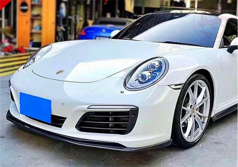 Voor Porsche 911 991.2 2015 2016 2017 2018 Echt koolstofvezel Voorlip Achterdiffuser Carrosserie Zijskirt Kit Kofferbakspoiler Refits - - Racext 25