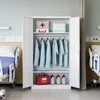Metal Wardrobe Cabinets with Lock,Clothing Locker 72" X 36" X 18" Storage Cabinets for Home Room,Fire Department, School 3