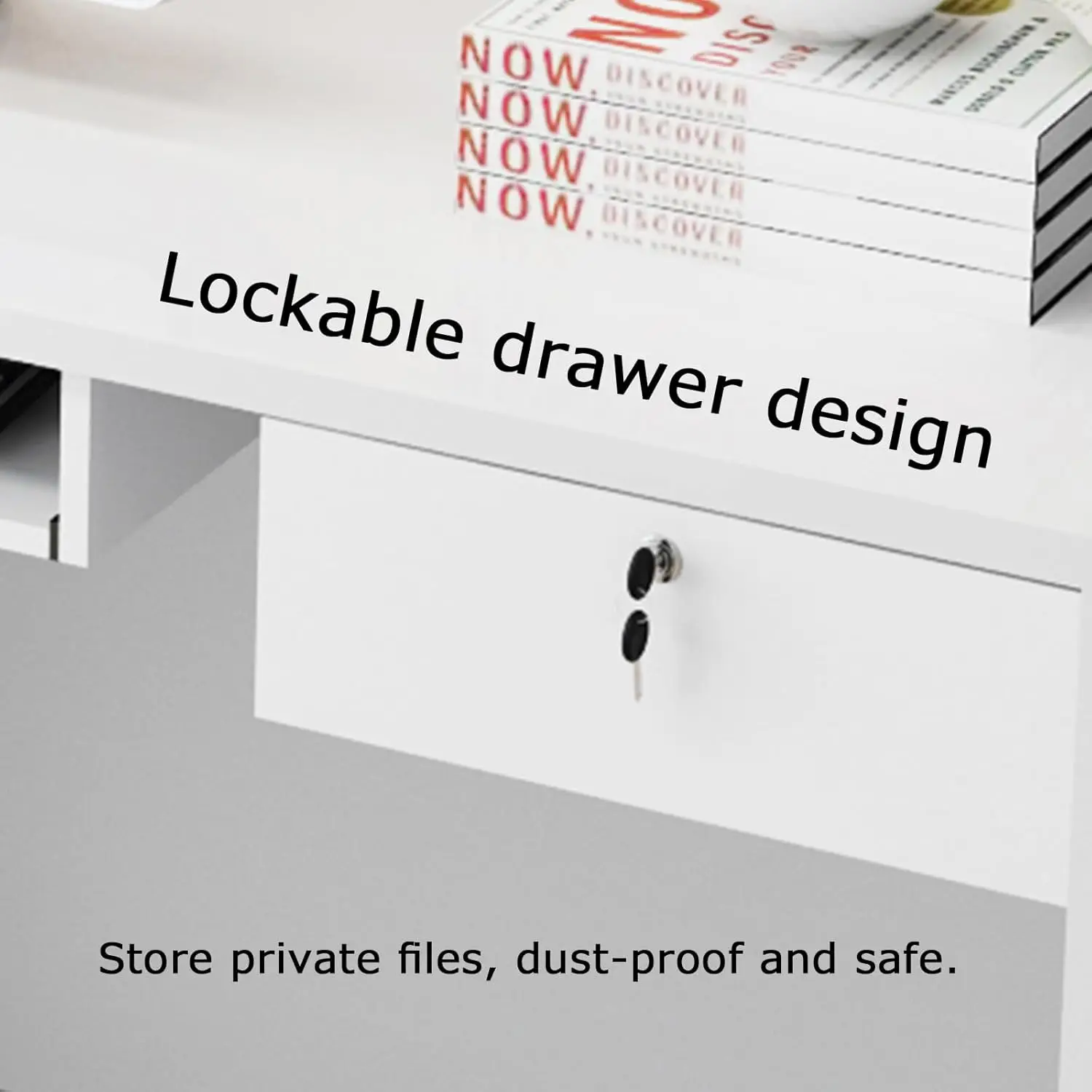 Reception Counter Desk Front Counter Desk with Lockable Drawer Retail Counter  Clothing Store Beauty Salon 23.62D 47.24W 39.3H 5