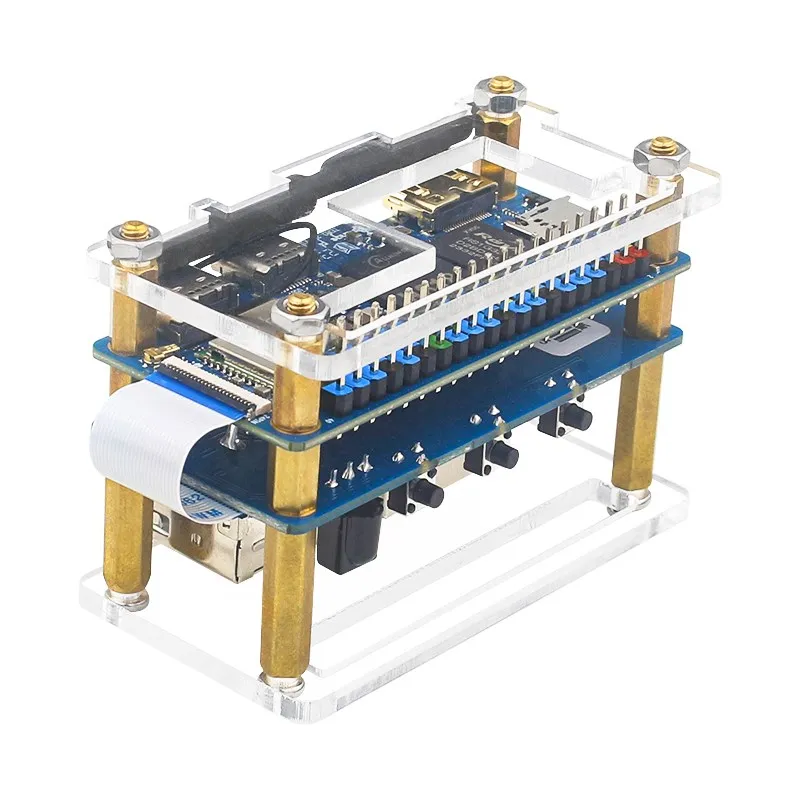 Orange Pi Case Orange Pi Zero 2W Acrylic Case Protective Shell for Orange Pi Zero 2 W and Expansion Board