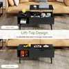Coffee Table, Lift Top Coffee Tables  Small Modern Wooden Center Tables with Storage Shelf and Hidden Compartment 3