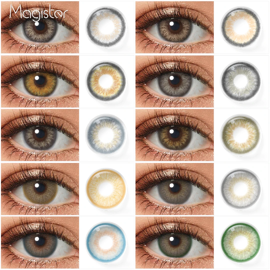 Magister marrone verde blu lenti a contatto di colore naturale HEMA 40%  acqua trucco annuale lenti naturali di colore degli occhi per gli occhi di  bellezza| | - AliExpress