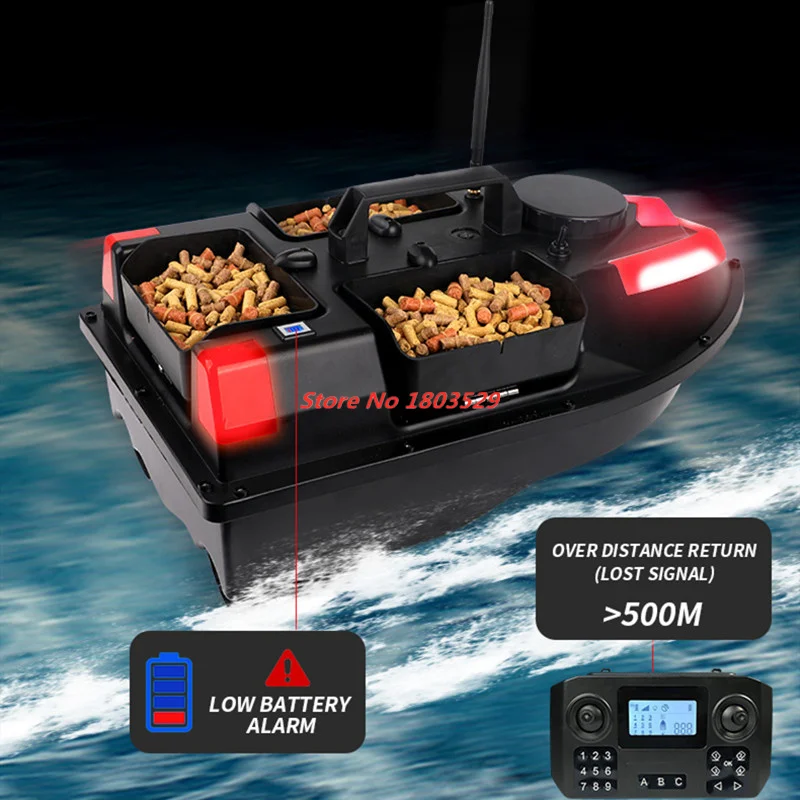 Professional GPS 100 Positioning Point 500M RC Nest Bait Boat 100 GPS Point 3Hopper Cruise Auto Reurn Fishing Boat Nest remote control boat