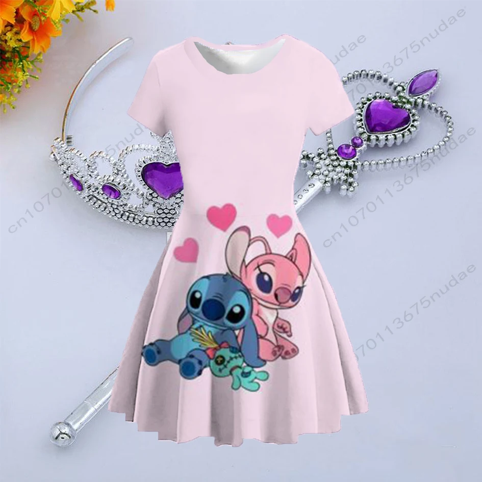 Mignon Disney point imprimer imprimer filles robe d'été 2022 mode