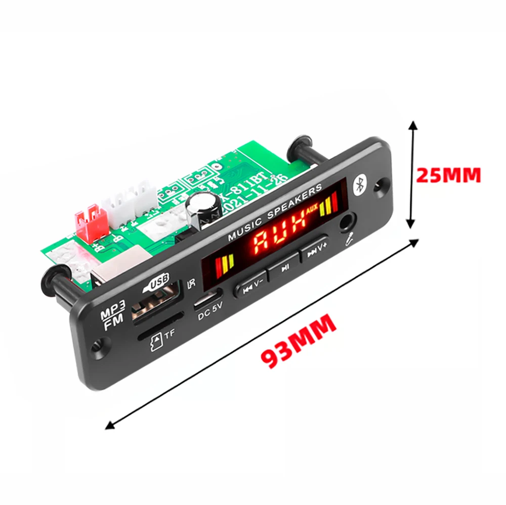 40W kebidu Bluetooth 5.0 MP3 Player Decoder Board 2*20W 12V Amplifier FM Radio TF USB AUX Module Bluetooth Receiver Car kit mp3 music player