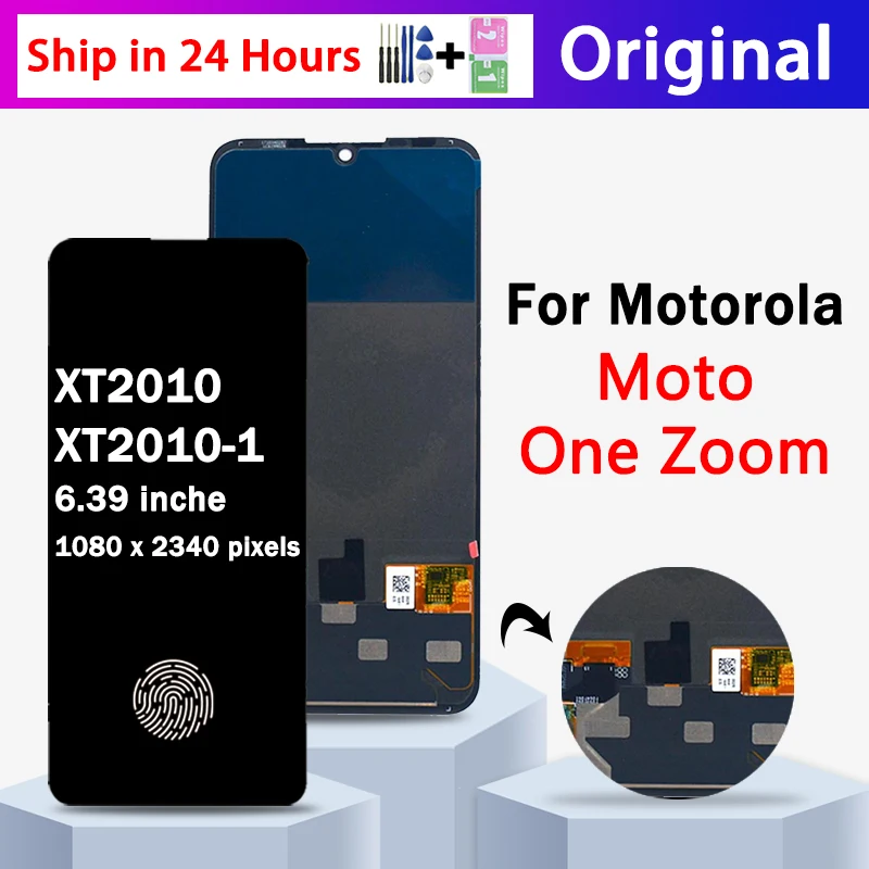 Super Amoled Per Motorola Moto One Zoom Lcd Xt2010 Xt2010-1 Display Touch Screen Digitizer Assembly Per Motorola One Pro Lcd