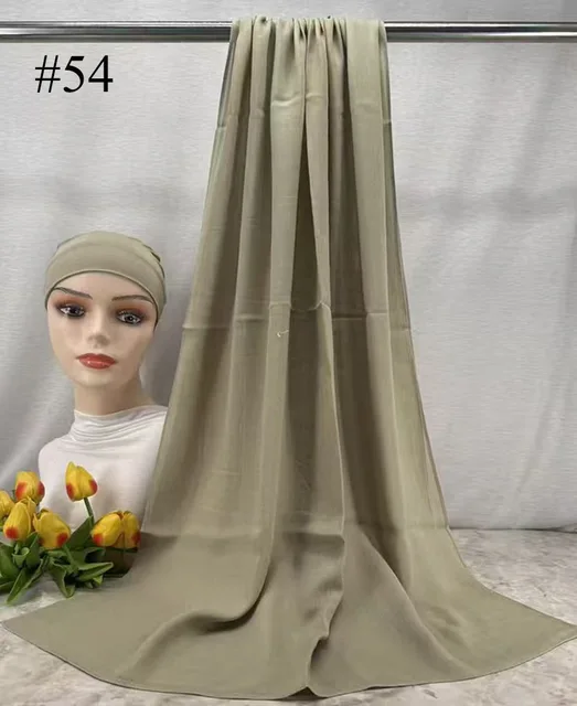 Mini Hijab Modal avec sous-bonnet – Ensemble Basique Extensible, Foulard Fin et Respirant, Protection Solaire, Voile 165*50cm