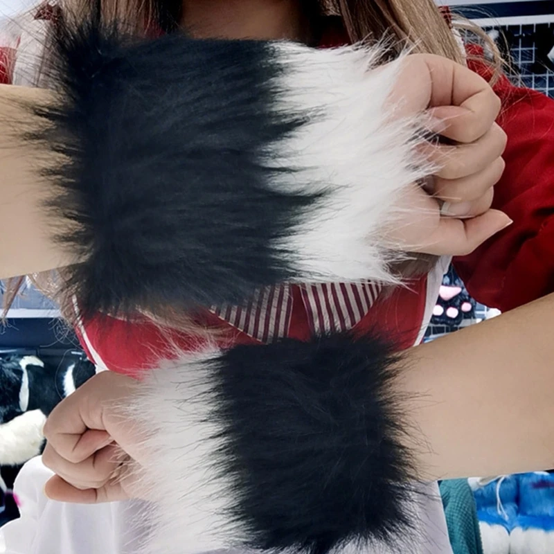 

Наручные регулируемые плюшевые лисы, браслет для взрослых и детей, аксессуары для косплея животных на Хэллоуин, Рождество