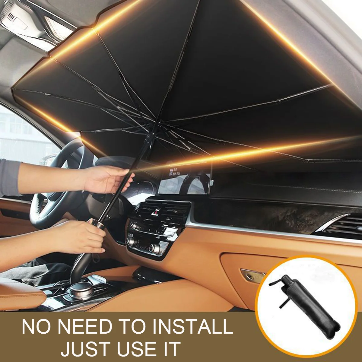Car Sunshade Umbrella Protector For Auto Shading