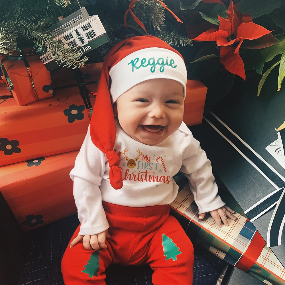 Body Natale Cotone Pagliaccetto Neonato My First Christmas