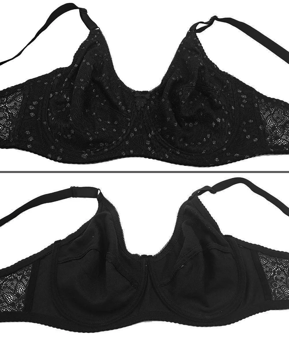 Ruralbras Full Lace Push Up Top Women Bra Hollow Out Underwire