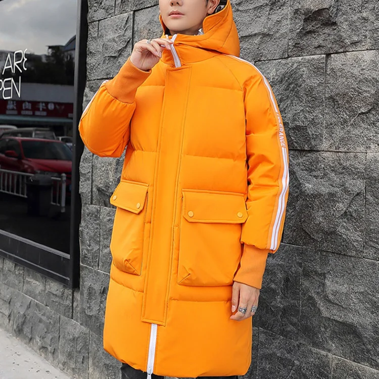 New 2022 Down Warm Jacket Men Long Fashion Handsome Hooded Coat Thickened White Duck Down Coat In Winter Jacket Men Windbreaker long puffer coat