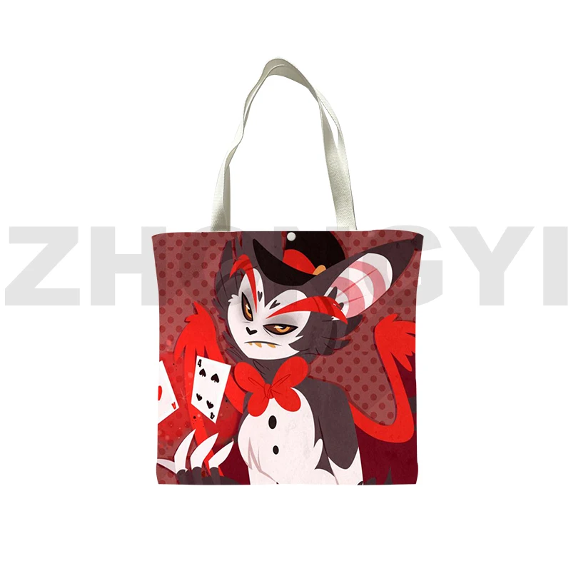 

Новинка, 3D сумка-шоппер Hazbin, аниме, Холщовая Сумка для отелей, для женщин, сумки для подростков, Harajuku, сумки на плечо, клатч, кошелек, сумка-мессенджер