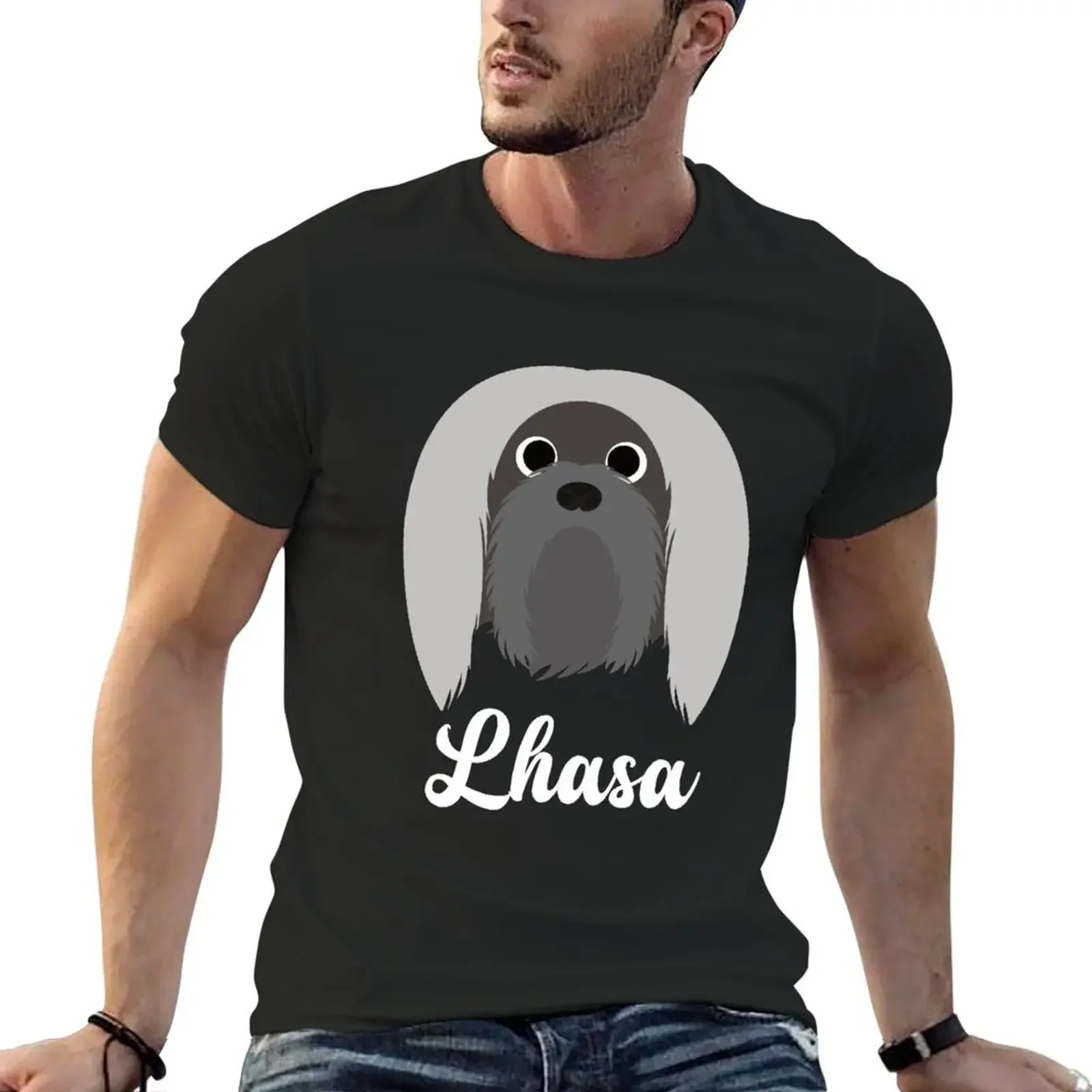 

Lhasa - Lhasa Apso Long Hair T-shirt plain hippie clothes workout shirts for men