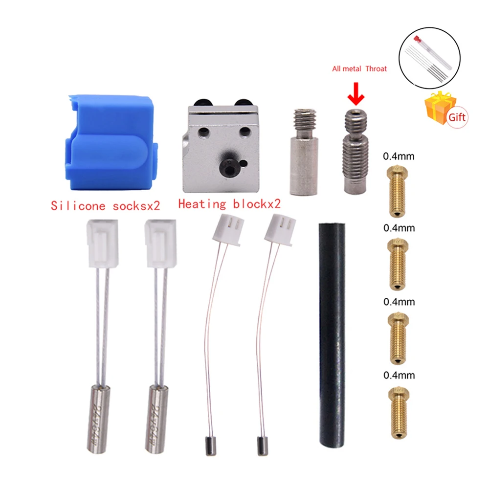 Impressora Extrusora de Artilharia x1 x2 Genius Pro Kit de Bico de Latão Bloco de Aquecimento Garganta e Braço Tensor Sidewinder3d - Imagem 4