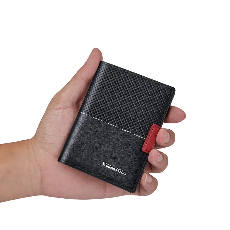 Brand Men Wallets Genuine Leather Slim Bifold Credit Card Holder Male Pocket Purse Male Clutch Mini Wallet Money