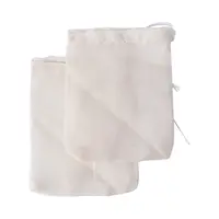 Natural Reusable Portable Food Packing Bags Unbleached Cotton Pouch Muslin Bag Sachet Bag Drawstring Bags 2