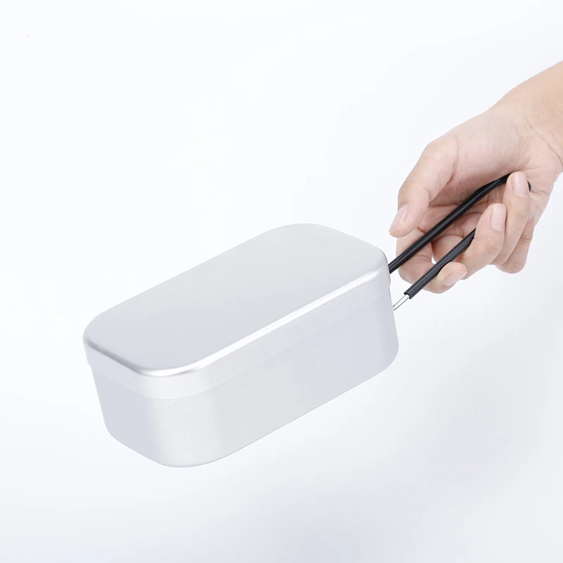 Aluminum Camping Cookware Lunch Box Old Aluminum Alloy Heating Tableware Picnic Portable Cooker