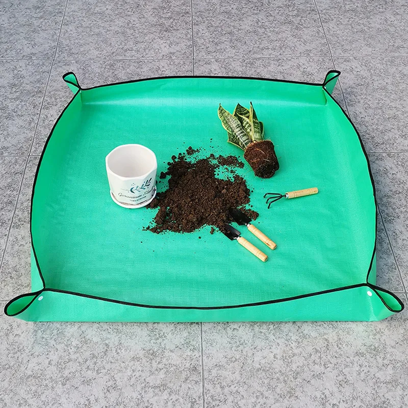 Flower Pots Transplanting Mats Gardening Planting Mat PE Plant Repotting Mat Foldable Waterproof Gardening Potting Pad