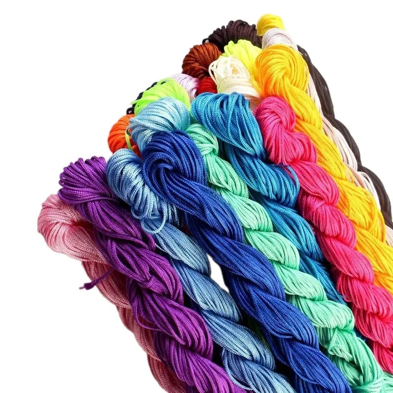 

1mm 1.5mm Nylon Thread Cords Chinese Knot Macrame Cord Necklace Bracelet Braided String For DIY Tassels Beading Shamballa String