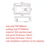 Gold LED Waterfall Kitchen Sink Large Single basin honeycomb anti-scratch nano technology Stainless Steel Sink LED Faucet 6
