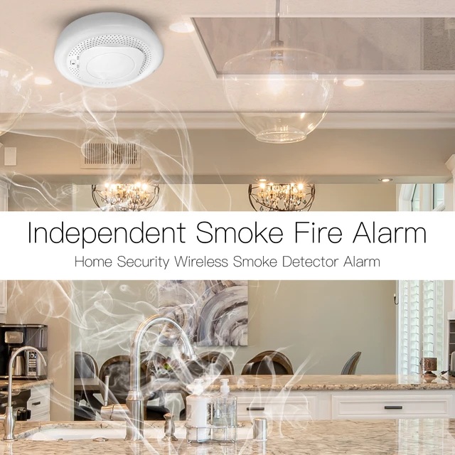 Smart Wifi Thermometer Hygrometer Smoke Detector Fire Alarm