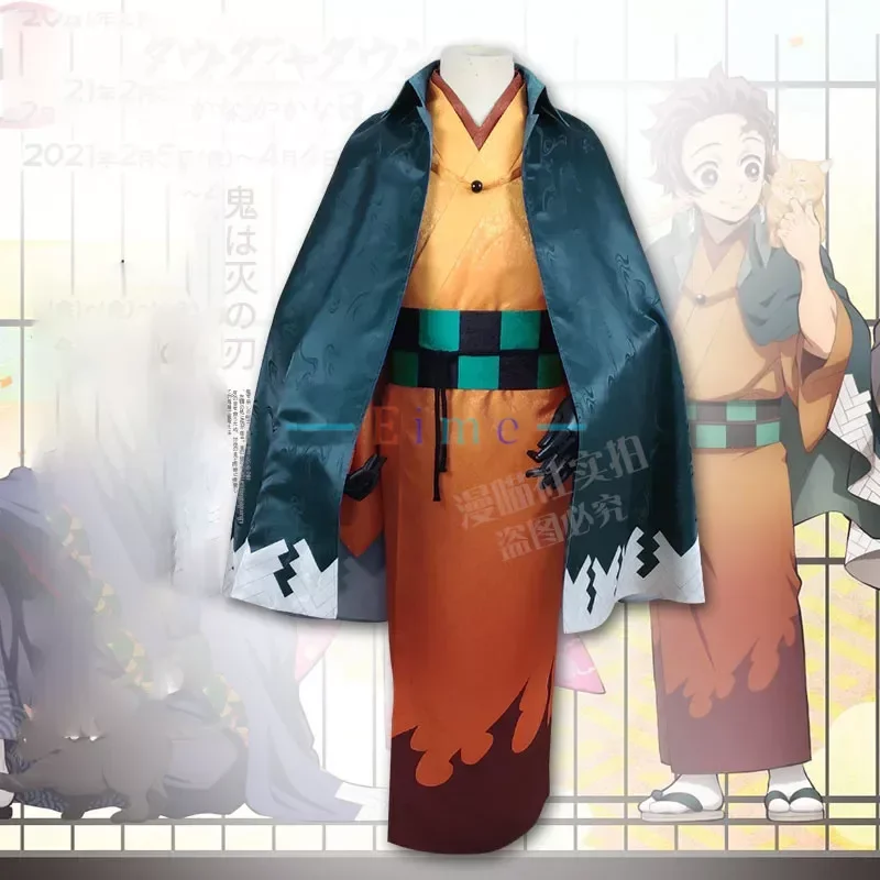 

Kamado Tanjirou Cosplay Costume Kimono Fancy Suit Halloween Carnival Uniforms Custom Made