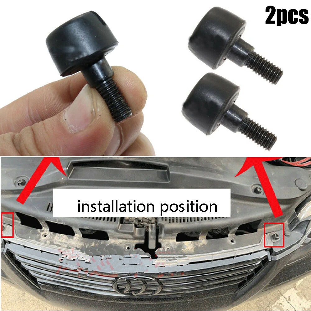 

Bumper Grille Stop Screw Direct Replacement 2pcs New Bumper Clip Stop Screw BUMPER Black Brushed Fit For Toyota