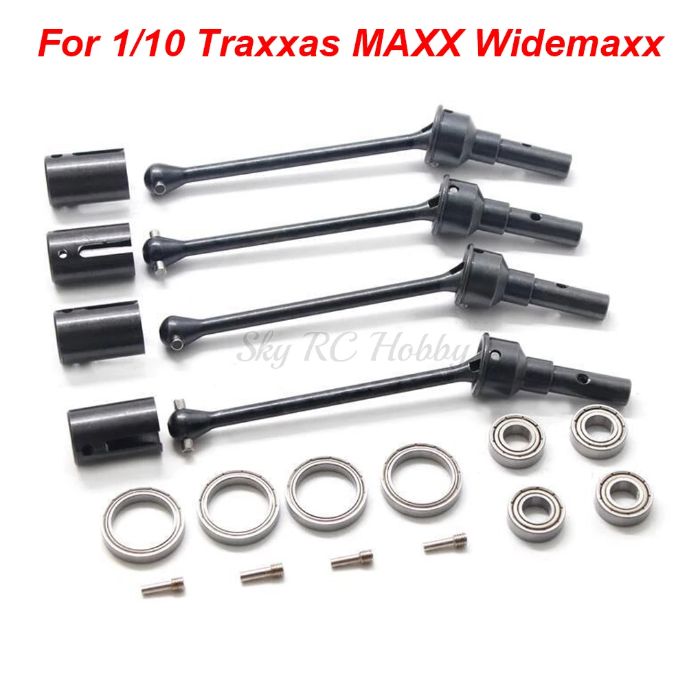 

4PCS Steel Front And Rear Extended Drive Shaft CVD With Shaft Cup For 1/10 TRX MAXX Widemaxx RC Car Upgrades Parts