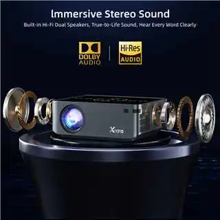본국 1080P 8K 디코드 스마트 프로젝터 안드로이드 9.0 350ANSI 이중 와이파이 BT5.0 돌비 오디오 4D 키스톤 홈 극장 프로젝터